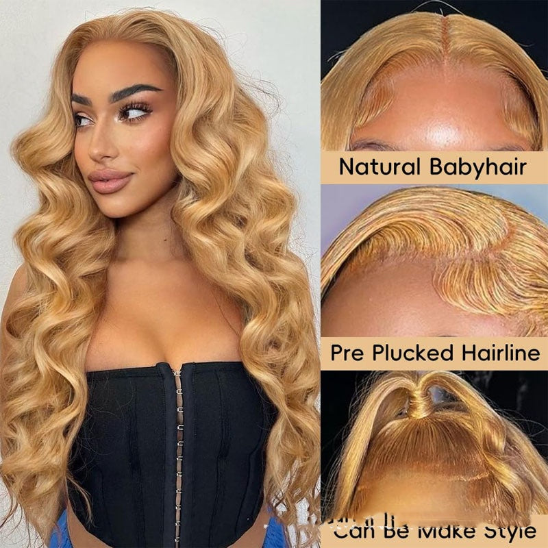 Human Hair Wig Front Lace All Real Hair 13 X4 Headgear