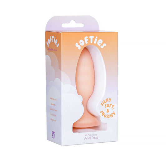 Softies Dual Layer Butt Plug 4 " Orange