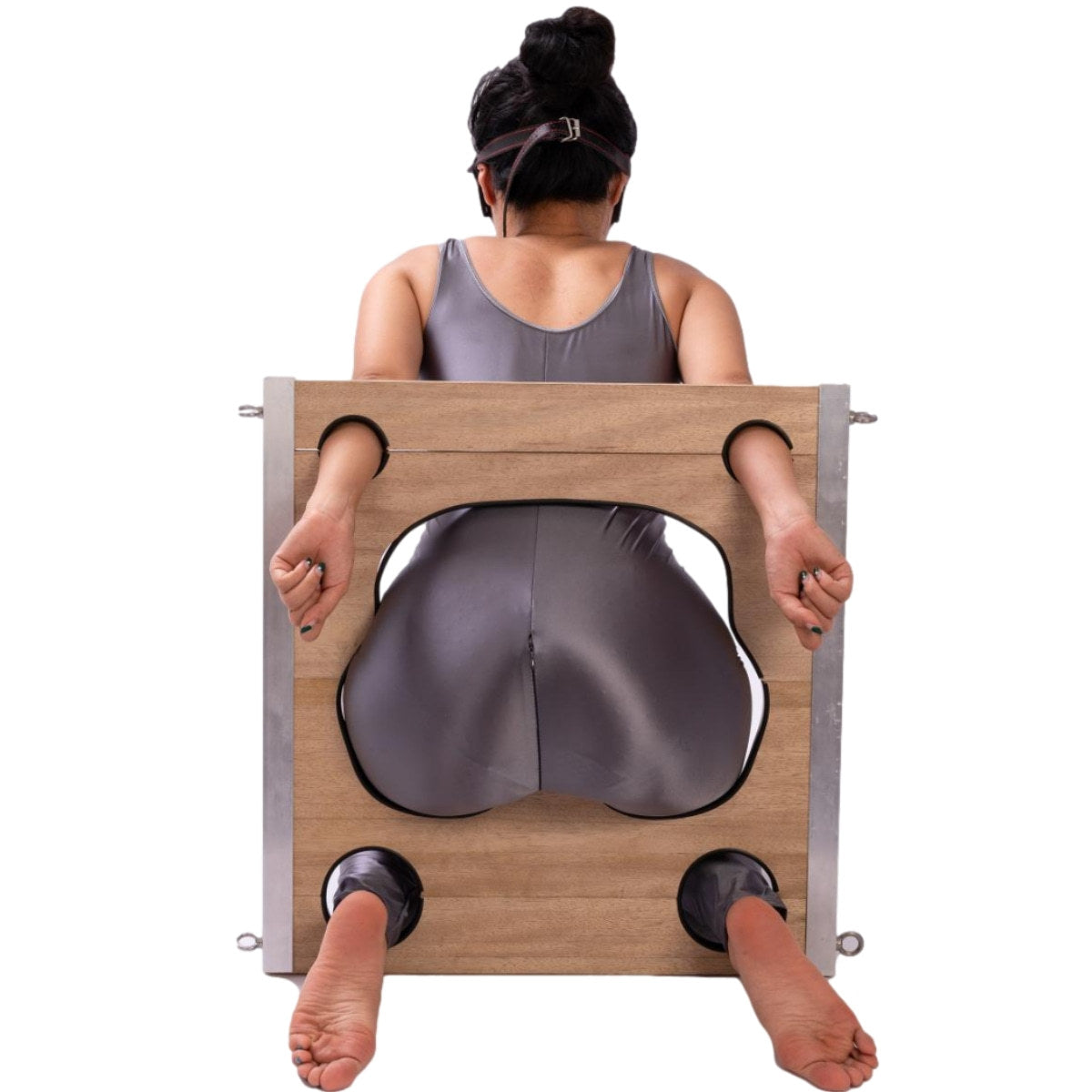 Fixed Restraint Handcuffs And Wooden Shackles